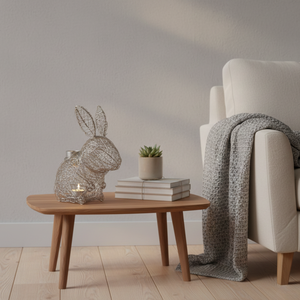 Porte-bougie décoratif en forme de lapin, élégant, cadeau d'art de bureau, léger, durable, élégant, finition lisse, pièce de décoration pour la maison - Product Image 5