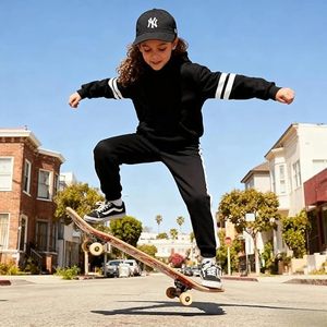 Set di Felpa con Cappuccio e Pantaloni in Velluto di Lusso per Ragazze, Ultra Morbido e Traspirante, <span class=keywords><strong>Elegante</strong></span> e Alla Moda per Eventi, Feste, Viaggi, Casual Premium - Product Image 2