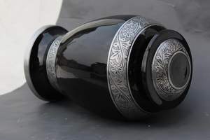 Adult Cremation Urns for Male/Female Funeral Urn for Human Ashes Decorative Urns for Ashes Large <b>Keepsake</b> <b>Box</b> (Royal Black) - Product Image 2