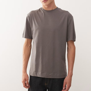 T-shirt surdimensionné personnalisé avec logo personnalisé imprimé à l'avant, respirant, mélange coton/polyester 230 GSM pour hommes - Product Image 2