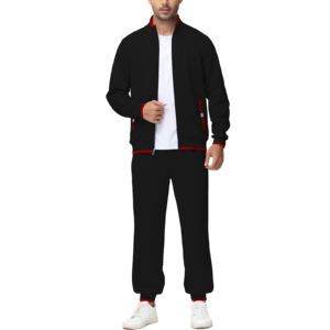 Survêtements Jogger ensembles vêtements de sport personnalisé blanc plaine Streetwear pantalons de survêtement et veste lettre impression survêtement ensemble pour hommes - Product Image 1