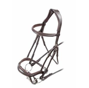 บังเหียนขี่ม้าหนังม้าบังเหียนแบบมีสายรัดศีรษะออกแบบกายวิภาค - Product Image 1