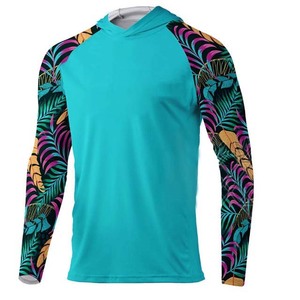 Pesca logotipo personalizado manga larga poliéster secado rápido al aire libre ligero pesca sudaderas UPF50 + con capucha al por mayor camisas de pesca - Product Image 5