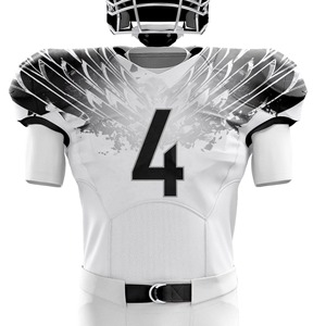 Maillots de football américain personnalisés, respirants, en tissu de maille sergé, uniformes d'équipe, hommes grande taille 100% polyester - Product Image 5