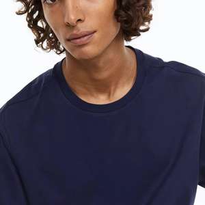 Camiseta de algodón 100% de manga corta con cuello redondo para hombre, secado rápido y duradero con diseño personalizado para uso en exteriores, patrón sólido - Product Image 2