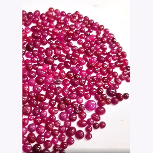 407 pièces de rubis naturel 3mm 4mm rond 6x4mm Cabochon ovale 192 cts lot Iroc ventes haute qualité rubis pierre précieuse en vrac pour bijoux - Product Image 3