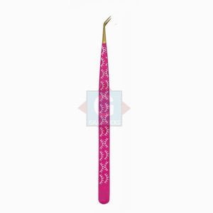 Premium Quality <b>Lash</b> Extension Tweezers Stainless Steel Curved Tip Precision Eyelash Tweezers - Product Image 1