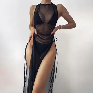 PASUXI Conjunto de biquíni para mulheres, roupa de banho sexy com bandagem, roupa de praia e roupa de banho com roupa de banho, 3 peças