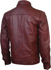 Veste en cuir personnalisée pour hommes-Vestes en cuir d'agneau véritable style vintage classique pour hommes Vestes en cuir marron pour hommes - Product Image 3