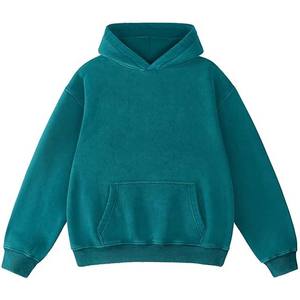 Vente en gros de sweats à capuche pour hommes, sweat à capuche oversize et lavé à l'acide, tissu tricoté vintage personnalisé avec logo en éponge française sur le devant - Product Image 1