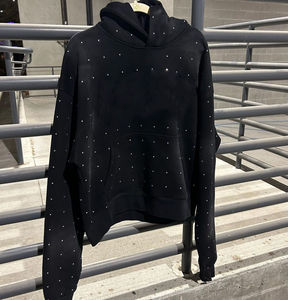 Sweat à capuche zippé en molleton pour homme, style 100% coton, délavé à l'acide, brodé et imprimé sur mesure, pour l'hiver - Product Image 5