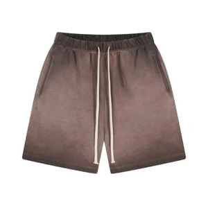 Pantalones cortos de gimnasio French Terry de peso pesado con estampado personalizado 100% algodón Vintage desgastado lavado con ácido Casual Jogging para hombres - Product Image 1