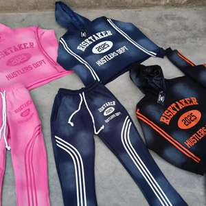 Conjuntos de Ropa Deportiva de Invierno para Hombre, Sudadera con Capucha y Pantalones Deportivos de Felpa de Secado Rápido, Personalizados, con Estampado en Serigrafía de 360 GSM - Product Image 5