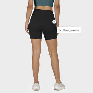 Vêtements de sport en gros Shorts de yoga taille haute logo personnalisé Dfy Impact Running Gym Essentials Shorts - Product Image 3