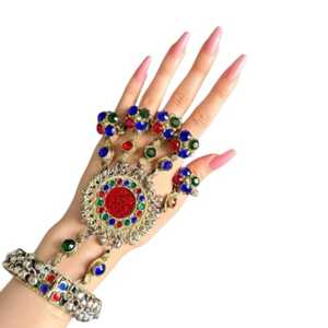 Conjunto de joyería hecha a mano afgana Kuchi en diferentes grados y precios Nuevo diseño Joyería hecha a mano afgana para boda - Product Image 1