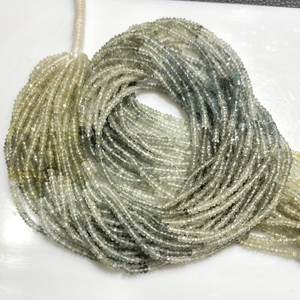 2.5-3MM Mousse Aigue-Marine Facettes Rondelle Forme Perles Pierres Précieuses Naturelles Minuscules Perles, Perles En Gros Boutique - Product Image 6