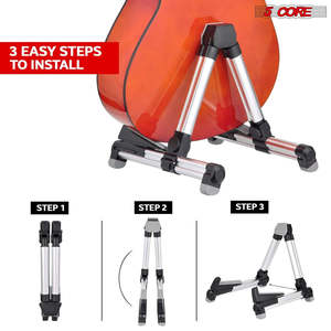 5 Core <b>Guitar</b> Stand Adjustable A Frame Shape w Rubber Pad Arms Supports Acoustic Electric Bass - Product Image 5
