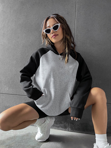 Sudadera Corta Básica de Invierno para Mujer, de Fibra de Bambú, Estampada, de Color Sólido, Tallas Personalizadas - Product Image 2