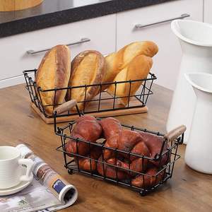 2-Tier Rectangle Countertop <b>Fruit</b> Bread Wire <b>Basket</b> - Product Image 4