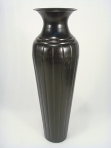 Large Vintage Hammered <b>Copper</b> <b>Vase</b> with Patina - Product Image 2