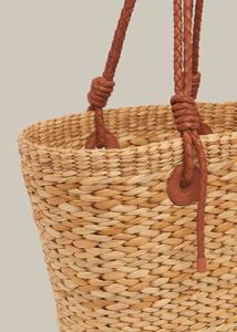 BOLSO DE PAJA HECHO A MANO CON CUERO REAL NUEVO VENTAS AL POR MAYOR - Product Image 2