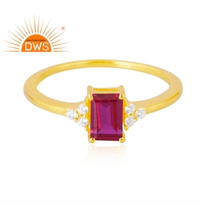 Anillo de Plata de Ley 925 chapado en oro de 18K, joyería fina - Product Image 3