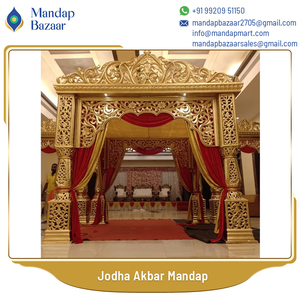 Diseño moderno hermoso y lujoso indio tradicional Jodha Akbar Mandap suministros de decoración de boda por fabricante - Product Image 2