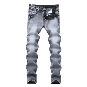 Volledig Slim Fit Zwart Licht Steen Wash Denim Jeans Met Premium Kwaliteit Zip Fly Streatchable Denim Jeans Voor Groothandel Prijzen
