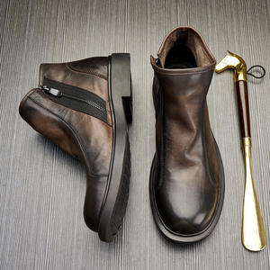 Chaussures mocassins en cuir de veau avec détails cousus à la main et soutien de la voûte plantaire, chaussures de ville pour hommes - Product Image 3