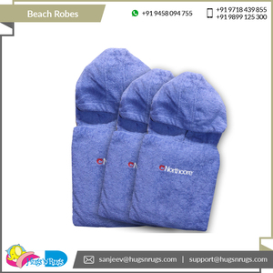 Alta calidad 100% algodón Zero Twist batas de playa para exteriores logotipo bordado personalizado última llegada baño para adultos compradores al por mayor - Product Image 4