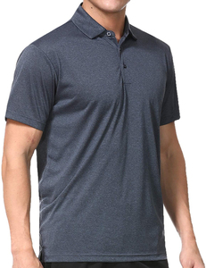 Camisetas polo 100% de algodón cómodas para hombre de etiqueta privada de manga corta de gran tamaño con patrón estampado sólido para Golf - Product Image 3