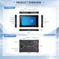 Tablette robuste CENAVA 8 pouces Win, tablette industrielle IP68, N5100, certifiée anti-explosion, UHF RFID