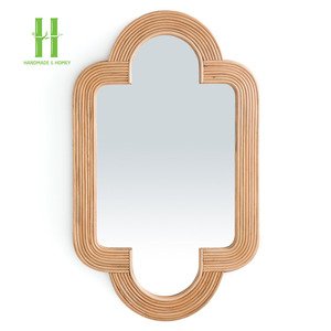 New Design Rattan Wall <b>Hanging</b> Decor Natural Home Decor Scalloped Wall Home Decor Art Vintage Wall <b>Mirror</b> Made in Vietnam - Product Image 4