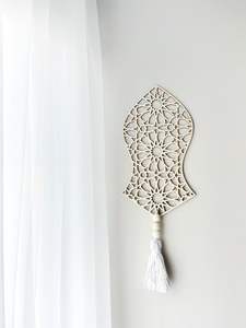 Decoración de Ramadán de madera de estilo Vintage con patrones tradicionales para colgar en la pared del hogar y fiestas temáticas de Ramadán - Product Image 2