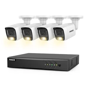 ANNKE 3K sistem pengawasan luar ruangan, Kamera CCTV Keamanan Teknologi DVR 5MP dengan Audio, penglihatan malam, dan canggih 8CH