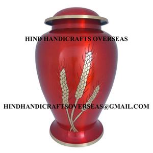 HHO Style américain blanc métal laiton crémation urne en forme d'entonnoir fleur Designcercueil pour cendres fournitures funéraires - Product Image 6