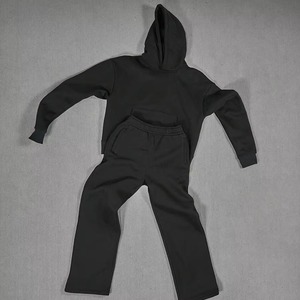 Ensemble survêtement et sweat à capuche avec logo personnalisé imprimé bouffant personnalisé de haute qualité 2025 surdimensionné coton tissu unisexe sweat à capuche pantalon survêtements - Product Image 5