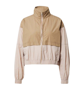 Chaqueta cortavientos de nailon con logotipo personalizado de calidad superior para mujer, chaqueta informal con cremallera y bloque de Color para exteriores, ropa de calle - Product Image 6
