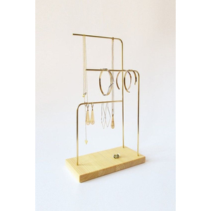 Hanging Lifestyle Stand for Jewelry Modern Design Metal Wire Gold Color Powder Coated Jewelry <b>Display</b> <b>Accessories</b> in Good Price - Product Image 1