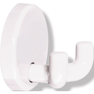 HEWI 801.90.020 Gancho Doble 2 de Poliamida 99% Blanco Puro para Baño y Aseo, Proyección de 40 mm, 31 mm - Product Image 1