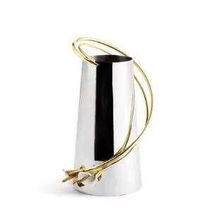 Florero de Aluminio Moderno de Lujo, Hecho a Mano, con Logotipo Personalizado, Diseño Atractivo, para Bodas, Fiestas, Hogares y Restaurantes, Gran Venta - Product Image 4