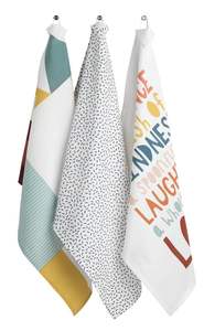 Serviette de cuisine à rayures, impression numérique personnalisée, 100% coton biologique lin doux à séchage rapide, torchon avec votre design, certificats GOTS - Product Image 4