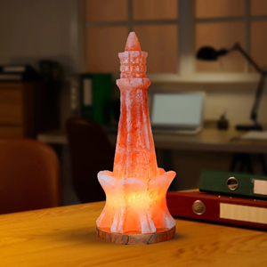 Sel de cristal naturel de l'Himalaya écologique fait à la main de haute qualité lampe à sel forme naturelle Unique Design moderne fabriqué au Pakistan - Product Image 3