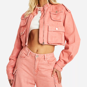 Nueva Colección de Invierno 2024, Chaqueta Vaquera Unisex de Estilo Moderno OEM, Chaqueta de Algodón con Forro de Piel de Oveja, Logotipo Personalizado, Diseño Más Popular - Product Image 1