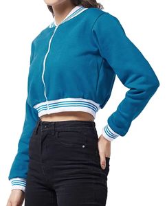 แจ็กเก็ตสตรีเสื้อแจ็กเก็ตเบสบอลสำหรับฤดูหนาวโลโก้ตามสั่ง - Product Image 4