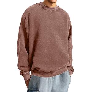 Fabricant personnalisé de sweats à capuche en coton mélangé épais pour homme, sweat-shirt de base lavé à l'acide, pull-over pour hommes en détresse - Product Image 4