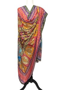 ผ้าไหมดูเพ็ทต้าสำหรับเจ้าสาวแบบยาวงานกระจกลายดอกไม้ชาติพันธุ์ทำด้วยมือ - Product Image 4