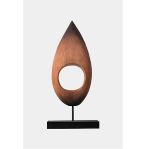 Grande sculpture en bois naturel pour la décoration extérieure de patio ajoutant la beauté organique et la sensation artistique terreuse - Product Image 5