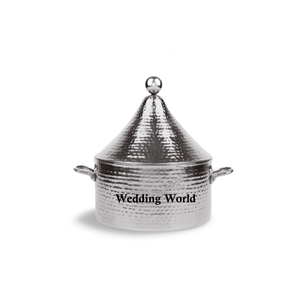 หม้อต้มสแตนเลสพร้อมฝาทองหม้อปรุงอาหารทำมือสไตล์คลาสสิกใหม่ที่อุ่นอาหารโลหะ - Product Image 3