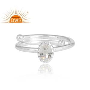 Nouvellement conception 925 argent Sterling fin naturel Citrine pierre précieuse bague réglable bijoux pour femmes cadeau pour elle - Product Image 3